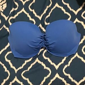 VS PINK 💙blue bandeau swim top💙 strapless. 38DD